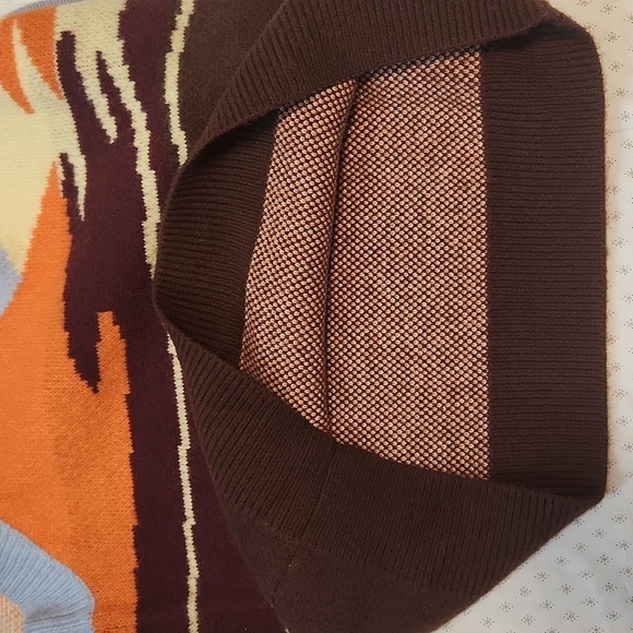 NWOT, Jaded London Sunset Scene Mountain knitted Vest size 8 Oversized - Picture 10 of 10